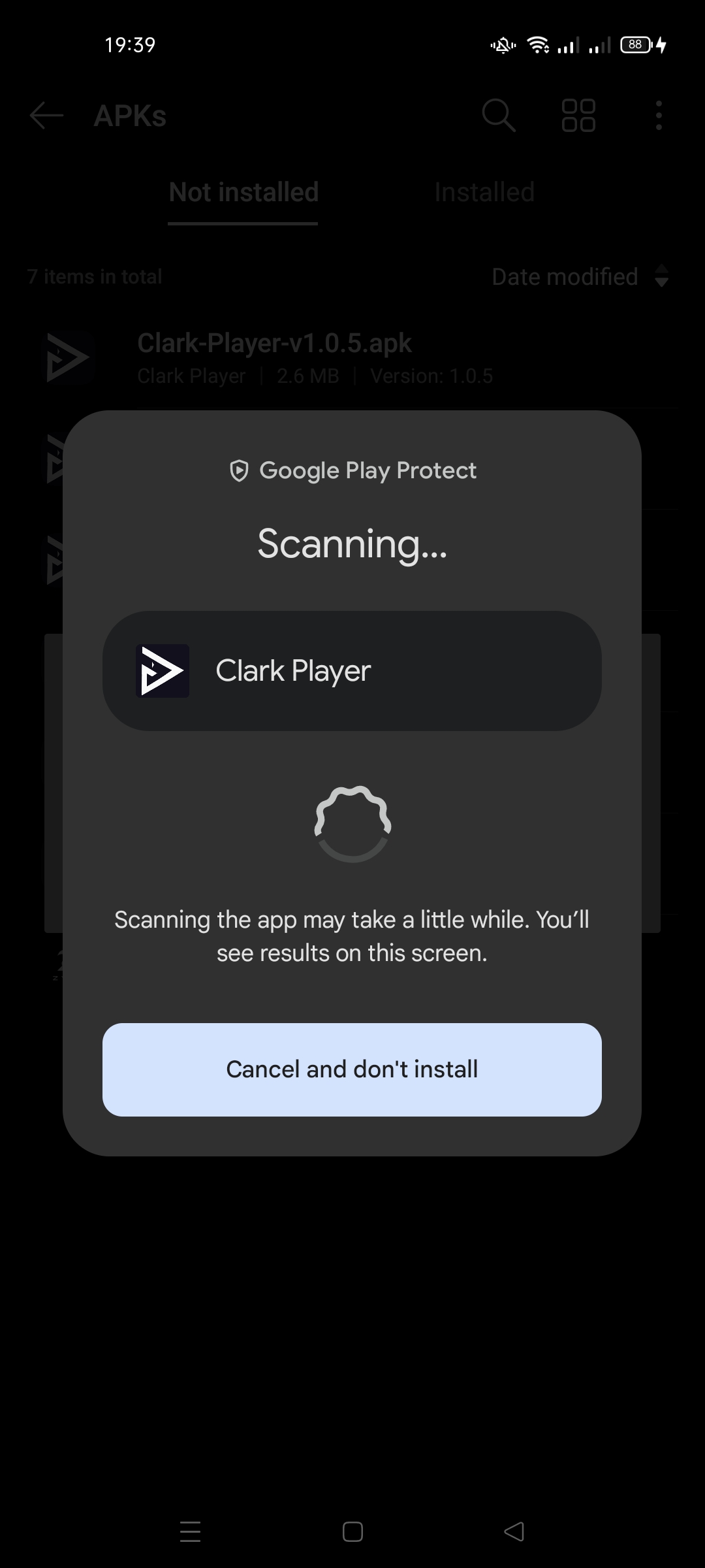 Google Play Protect scanning